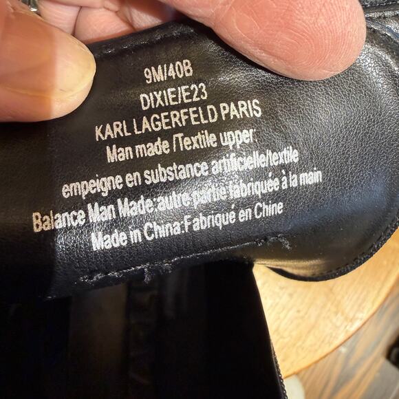 Karl Lagerfeld Paris Lace Up Leather Combat Boots In Dixie Style Size 9 - Picture 8 of 8